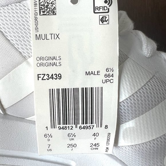 Adidas Originals Men size 6.5 Multix Cloud White Brand New - Picture 5 of 8